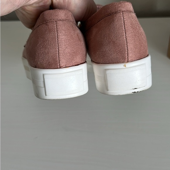 Pink Suede Slip-On Sneakers with Tassels - Picture 4 of 5